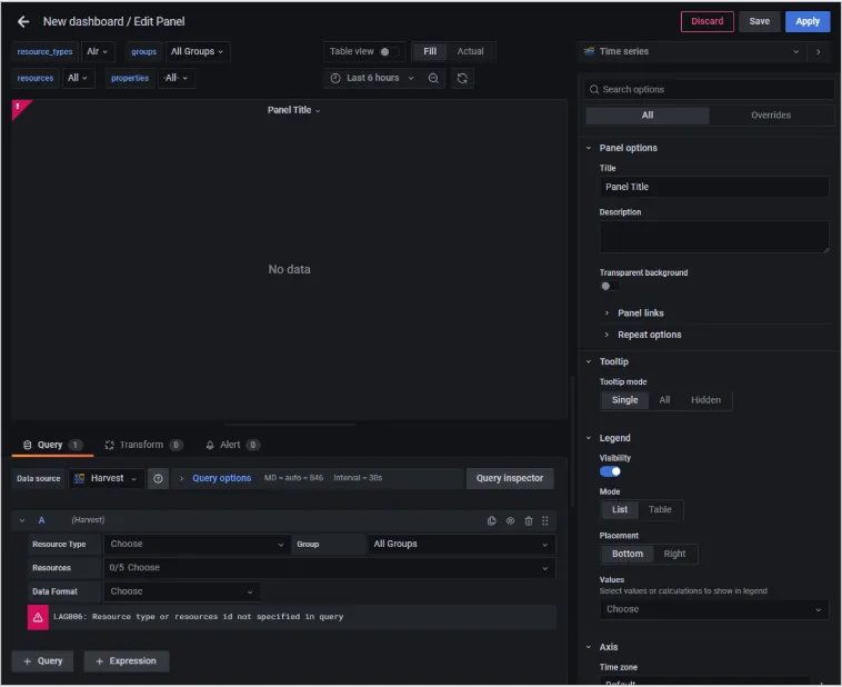 Edit Panel screen interface