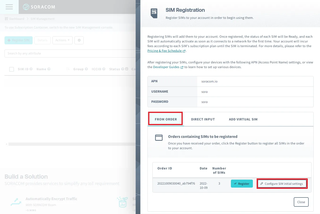 Configure Initial Settings